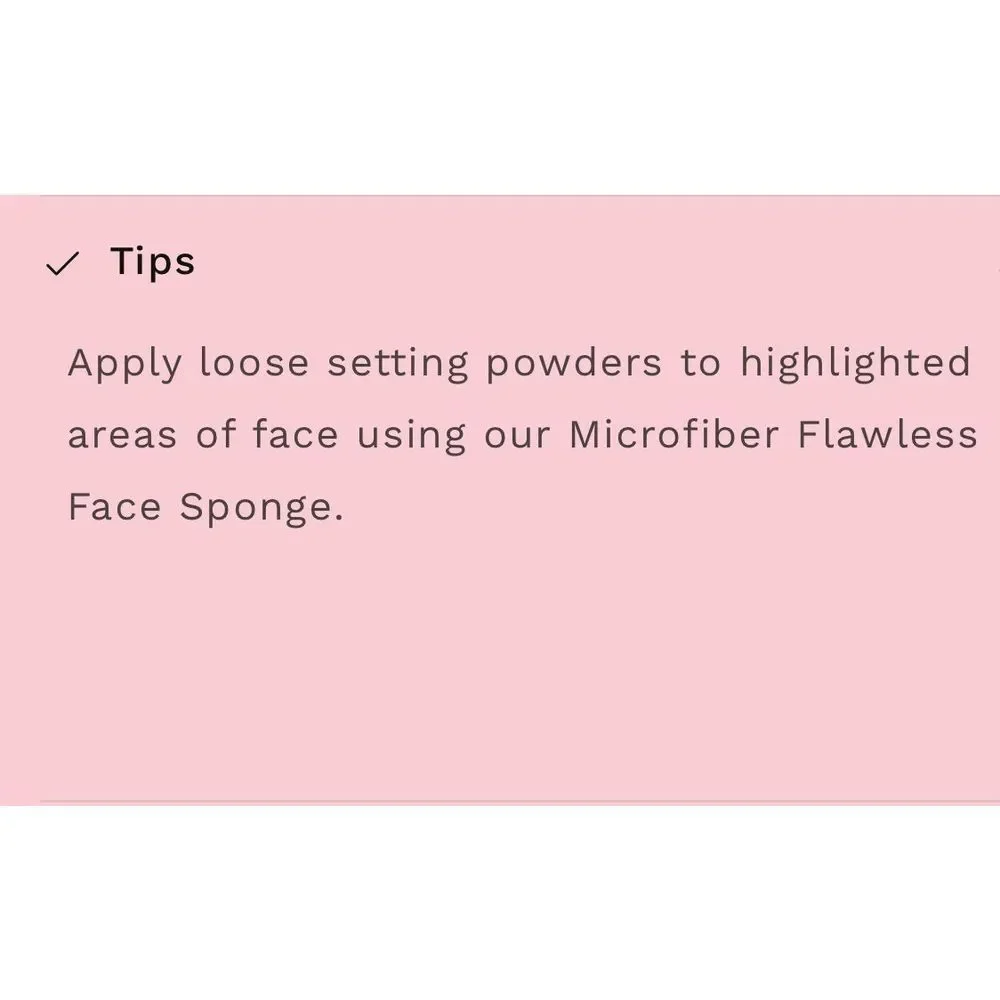 New Pink Lipps Loose Setting Powder Banana